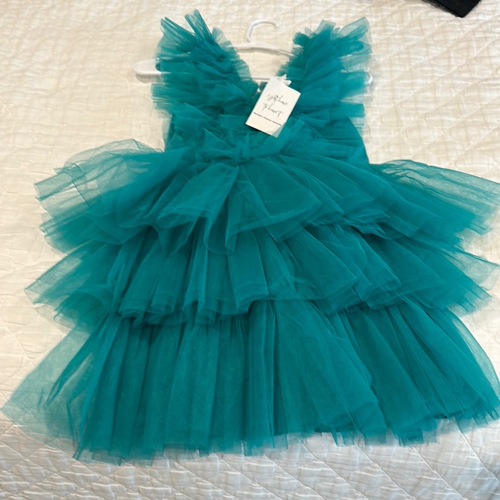 MABLE Teal Layered Tulle Dress from I Just Have To Have It